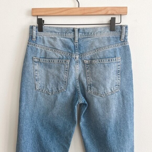 New! 𝅺FREE PEOPLE • Maggie Mid-Rise Straight-Leg Jeans in Light Stone - Picture 7 of 13